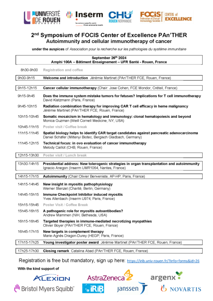 2nd FCE PAnTHER Symposium Program